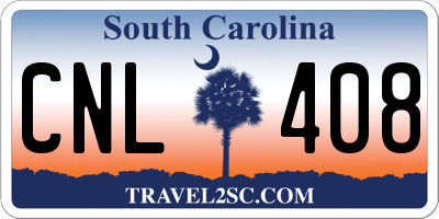 SC license plate CNL408