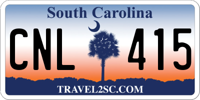 SC license plate CNL415