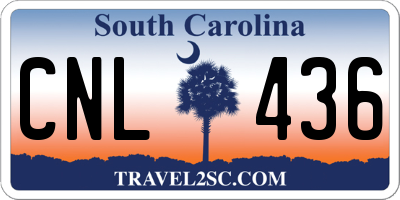 SC license plate CNL436