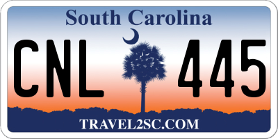 SC license plate CNL445