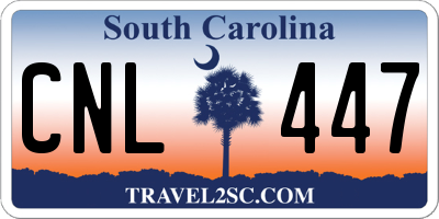 SC license plate CNL447