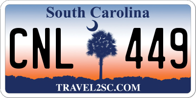SC license plate CNL449