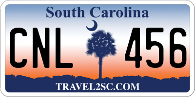 SC license plate CNL456