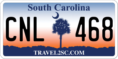 SC license plate CNL468