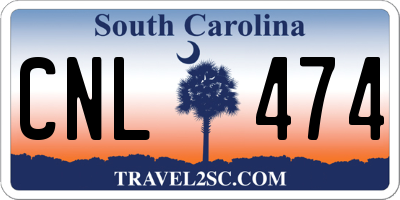 SC license plate CNL474