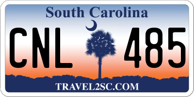SC license plate CNL485