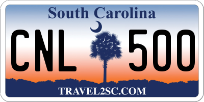 SC license plate CNL500