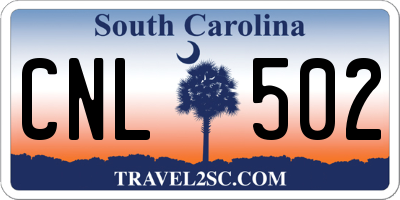 SC license plate CNL502