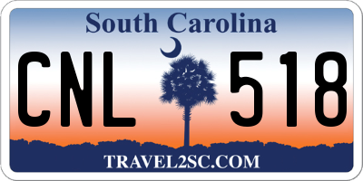 SC license plate CNL518