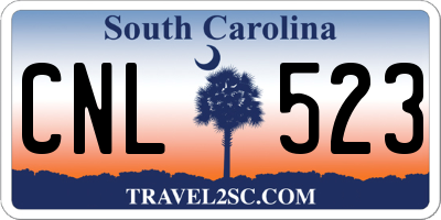 SC license plate CNL523