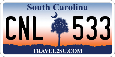 SC license plate CNL533