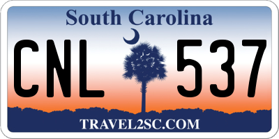 SC license plate CNL537