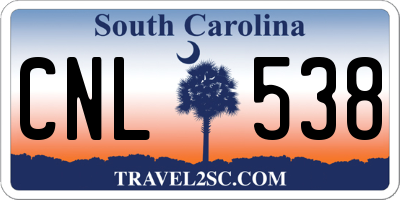 SC license plate CNL538