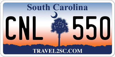 SC license plate CNL550