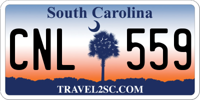 SC license plate CNL559