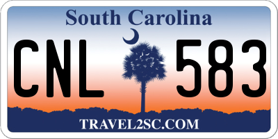 SC license plate CNL583
