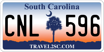 SC license plate CNL596
