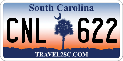 SC license plate CNL622