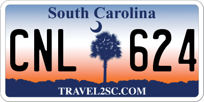 SC license plate CNL624