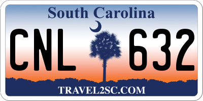 SC license plate CNL632
