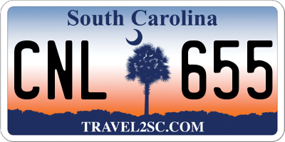 SC license plate CNL655