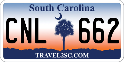 SC license plate CNL662