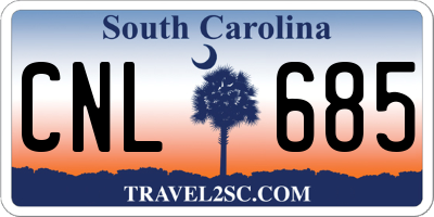 SC license plate CNL685