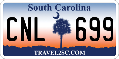 SC license plate CNL699