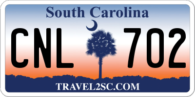 SC license plate CNL702