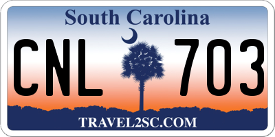 SC license plate CNL703