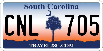 SC license plate CNL705