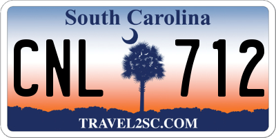 SC license plate CNL712