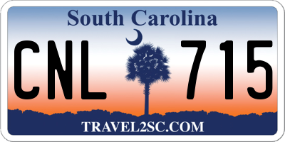 SC license plate CNL715