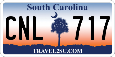 SC license plate CNL717