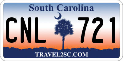 SC license plate CNL721