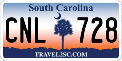 SC license plate CNL728