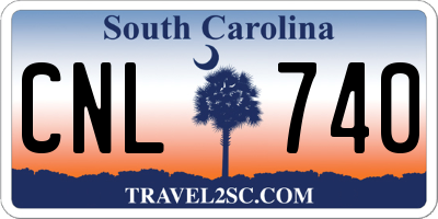 SC license plate CNL740