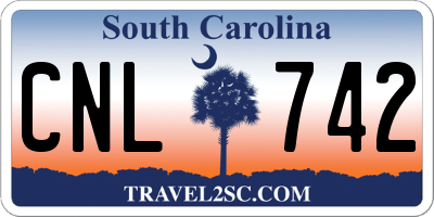 SC license plate CNL742