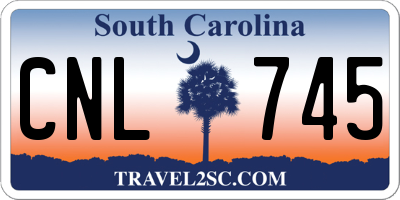 SC license plate CNL745