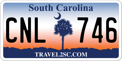 SC license plate CNL746