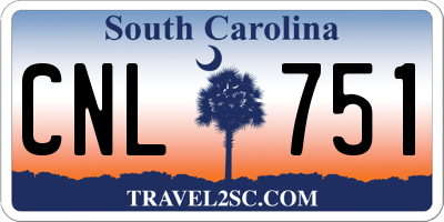 SC license plate CNL751