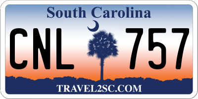 SC license plate CNL757