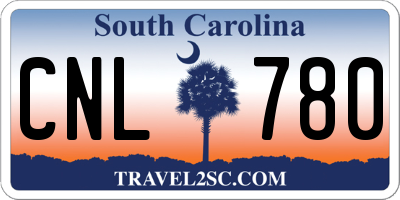 SC license plate CNL780