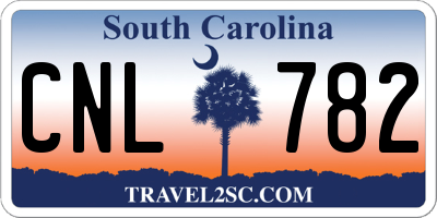 SC license plate CNL782