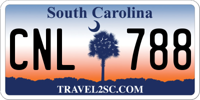SC license plate CNL788