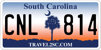 SC license plate CNL814
