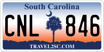 SC license plate CNL846