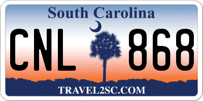 SC license plate CNL868