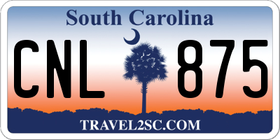 SC license plate CNL875