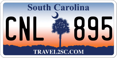 SC license plate CNL895